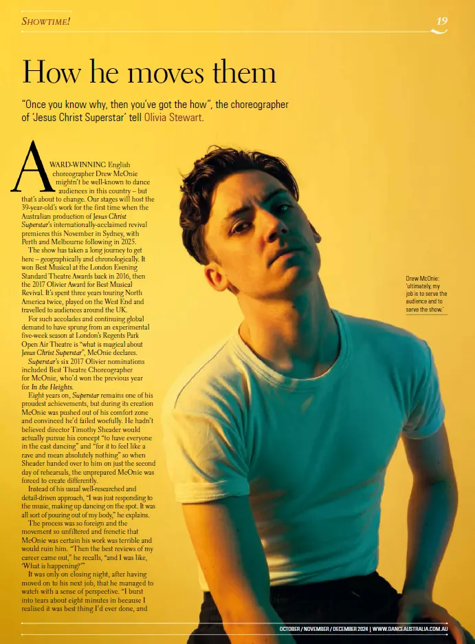 گفتگو با درو مکاونی (Drew McOnie) طراح رقص بین المللی