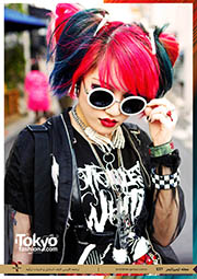 دختر مو قرمز با استایل پانک