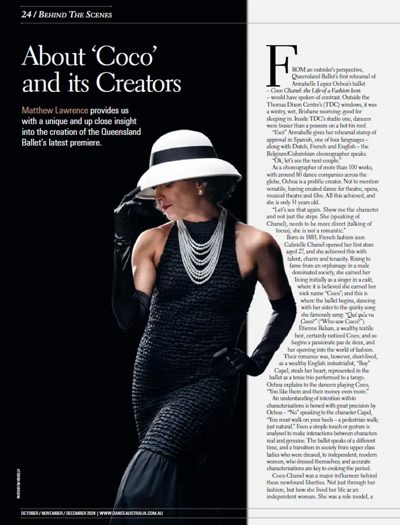 خلق باله کوکو شنل برای باله کوئینزلند