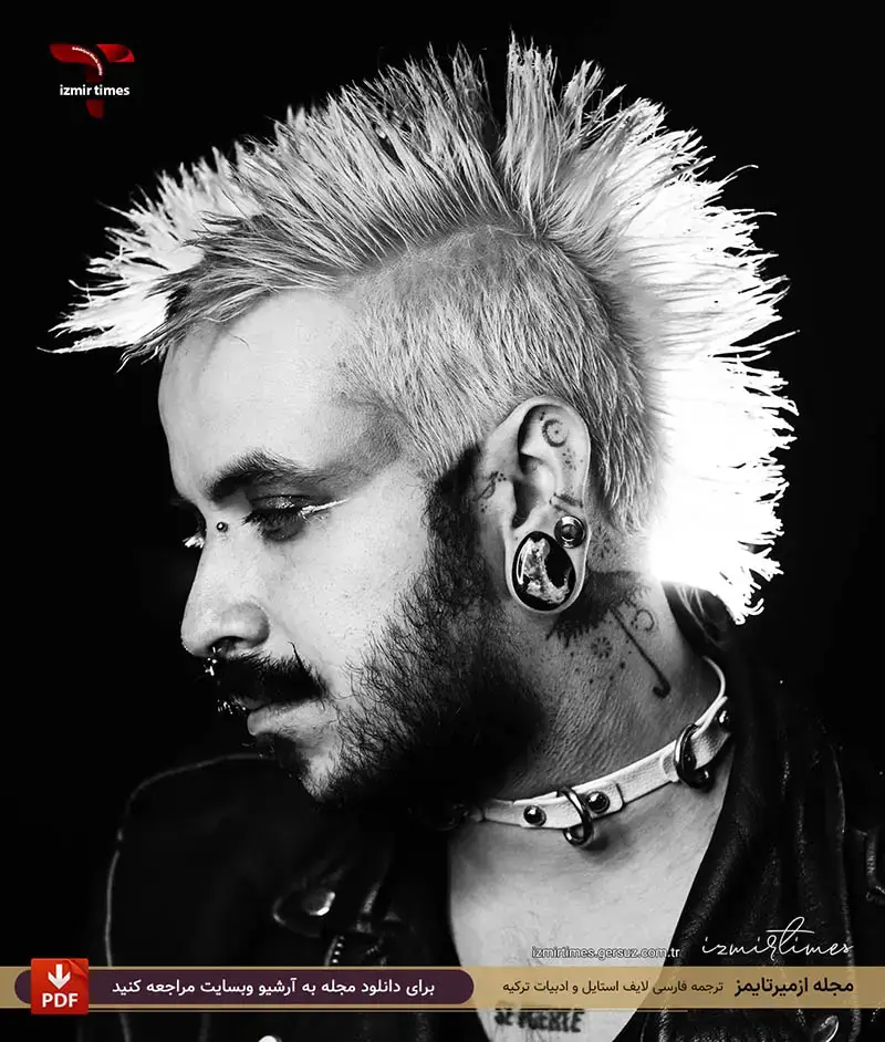 پیرسینگ پسرانه پسر پانک گوشواره پسرانه و قلاده پسرانه