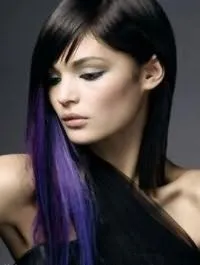 مدل موی ایمو بنفش لاجوردی